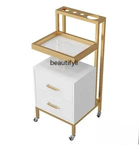 Hair salon tool cabinet, special storage rack, hair salon perm and dyeing trolley, barber cabinet