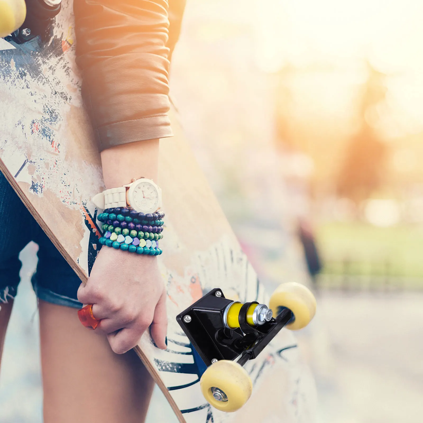 

Skateboard Parts Wheel Bracket Scooter Bridge Standard Trucks Lightweight Durable Metal BoardBracket Practical Gift Skateboard