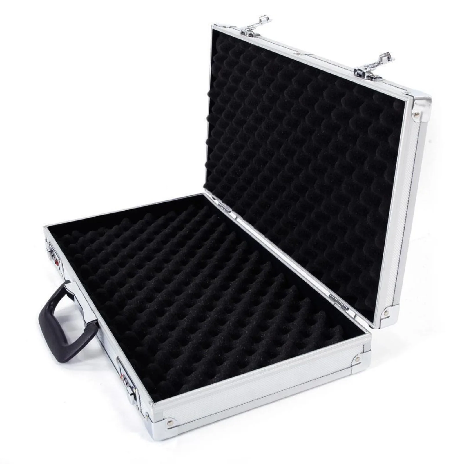 Aluminum Framed Locking Gun Case Pistol HandGun Lock Box Hard Storage Silver United States