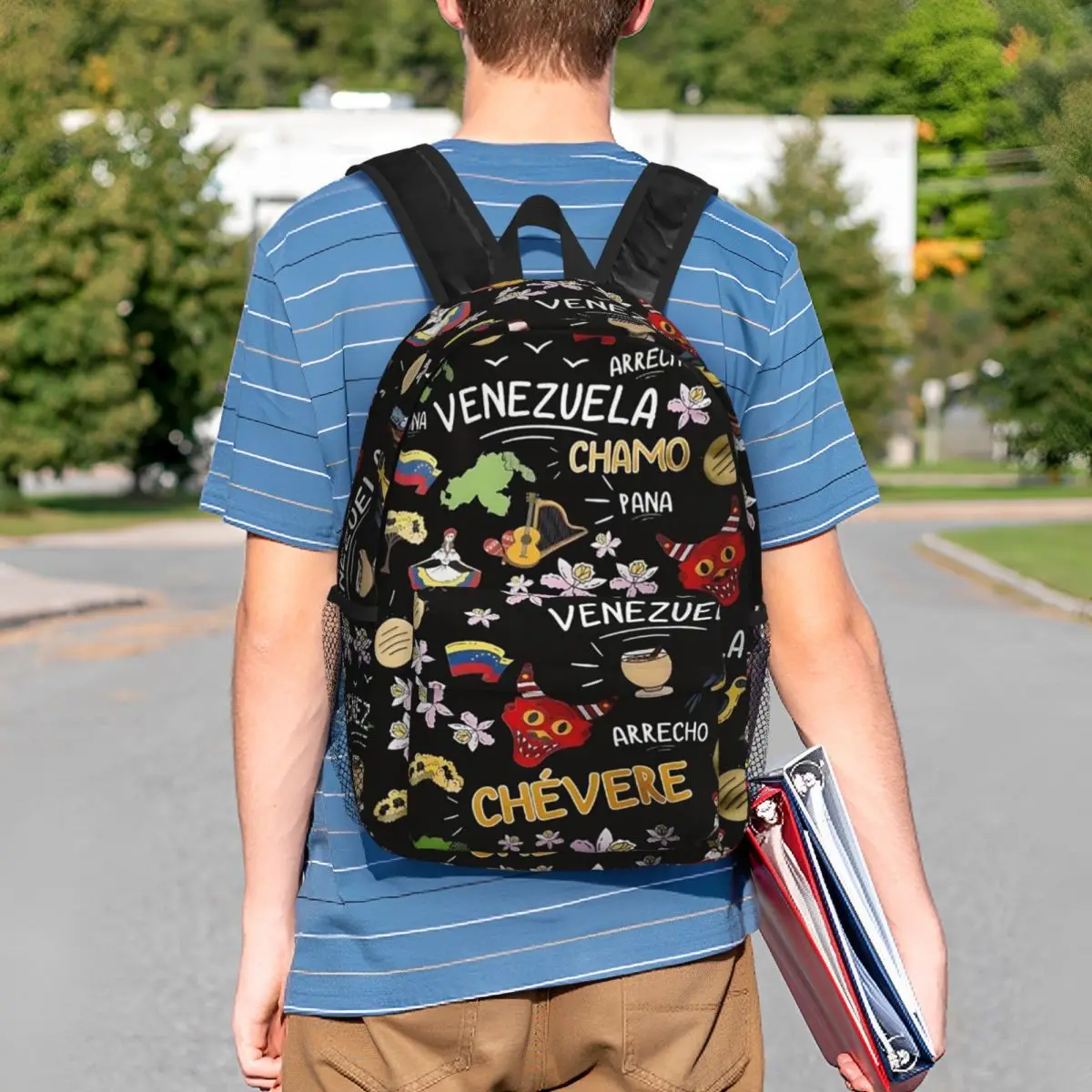Arepas Venezuela Backpack Student BookBag Men Women School Bag Laptop Shoulder Bags