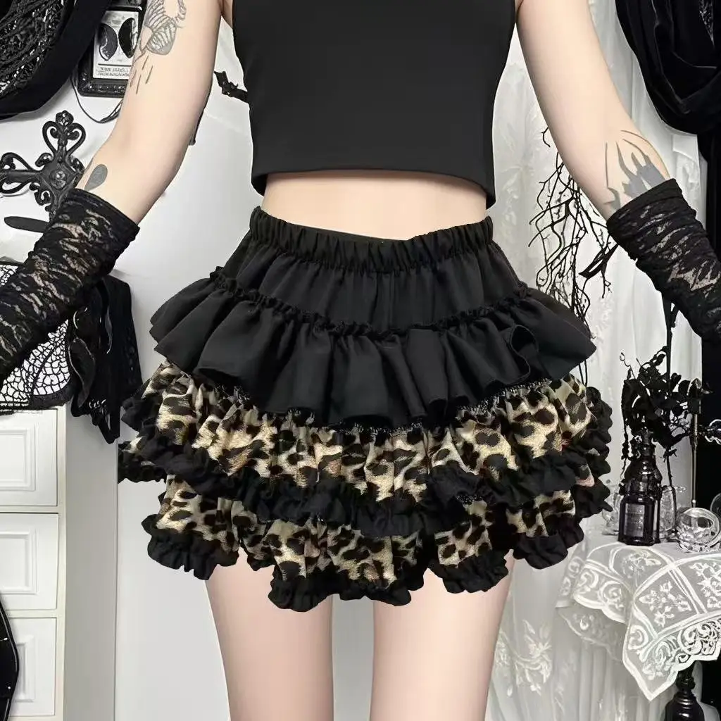 

Новая летняя короткая юбка в стиле панк с высокой талией, защита от просвечивания, для девушек, в стиле Aibi Cake, Китай