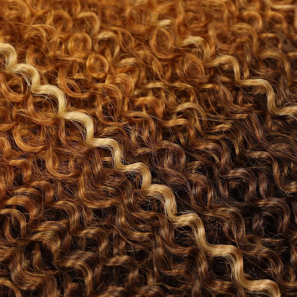 الاصطناعية جيري مجعد الشعر حزم الألياف العضوية غريب مجعد وصلات شعر 24 26 28 بوصة 9 قطعة 300 جرام كامل رئيس شعر مستعار