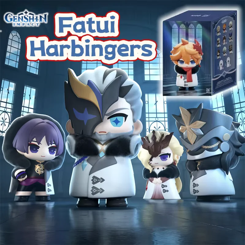 Nowa Figurka Niespodzianka Genshin Impact Fatui Harbinger MiHoYo, Model Dekoracyjny na Biurko, Pudełko Niespodzianka, Prezent Urodzinowy, Prezent Świąteczny