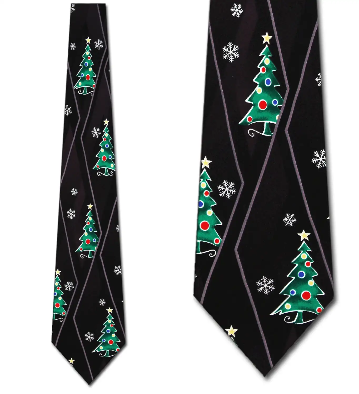 Abstract Christmas Trees Necktie Mens Tie
