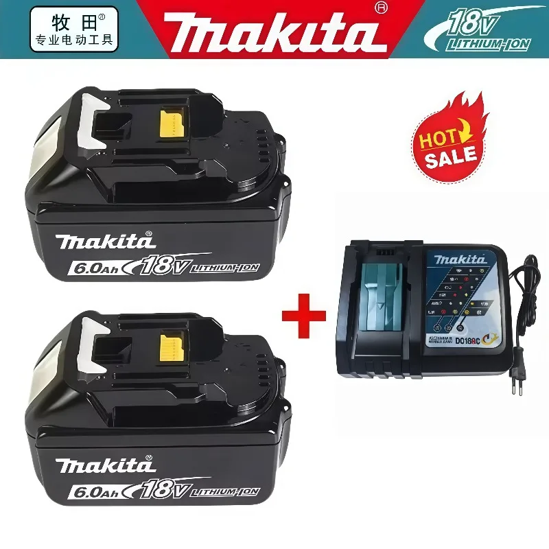 

Premium 18V 6.0Ah Makita BL1860 Battery, Built-in BMS Protection, LXT High Capacity Lithium Cell for Power Tools