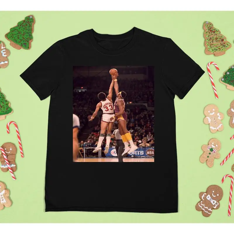 Abdul Jabbar Vs Wilt Chamberlain Jump Ball hombres todas las tallas Gifr para la familia Ng2567 camiseta