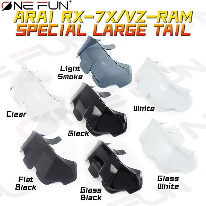 خوذة دراجة نارية لـ ARAI RX7X/RX7-V/SRC Racing VZ RAM خوذة سبويلر ملحقات ألياف الكربون الجناح الخلفي لمسار السباق