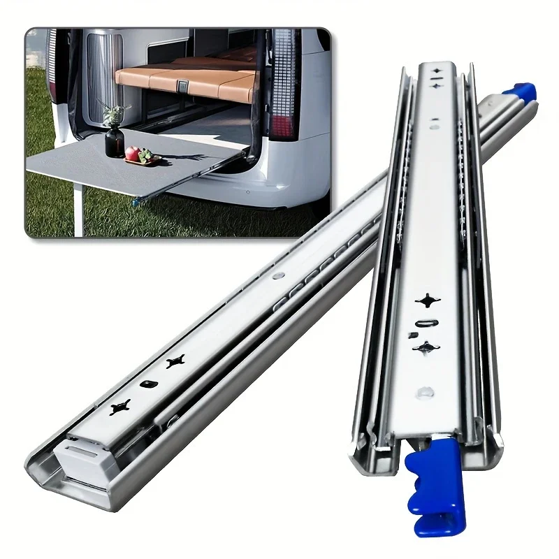 36Inch 1 Pair Heavy Duty Locking Drawer Slides Full Extension Runners With Lock Side Mount Ball Bearing Rails Track 250 Lbs