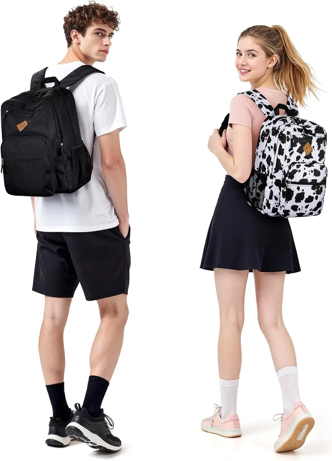 ZORFIN 26L Black Backpack for College, and Travel: Water Resistant Bookbag