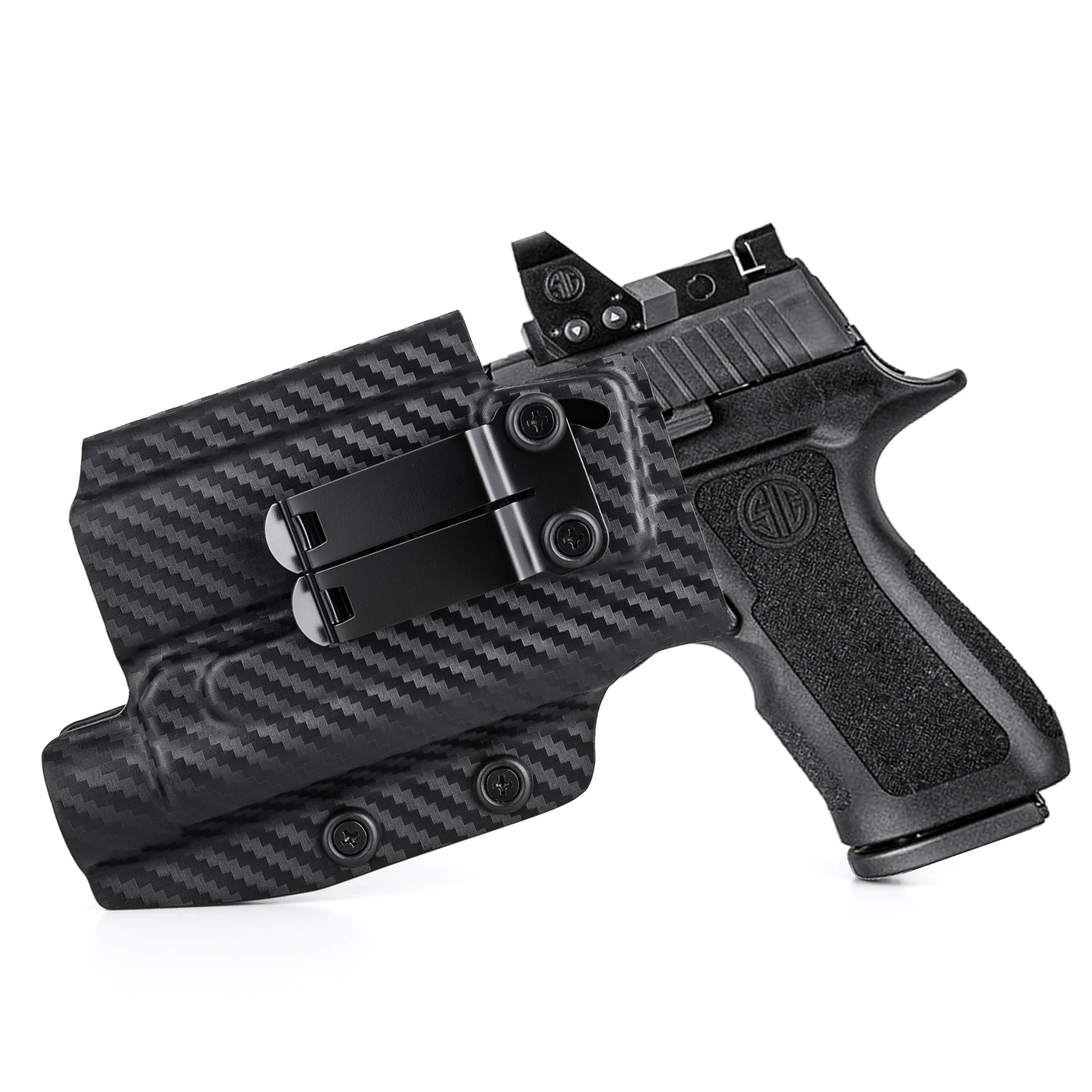 Funda IWB Kydex para P320 con luz, para Sig P320 M18 Carry Compact con linterna TLR-1 HL 1S y mira de punto rojo, para portación oculta