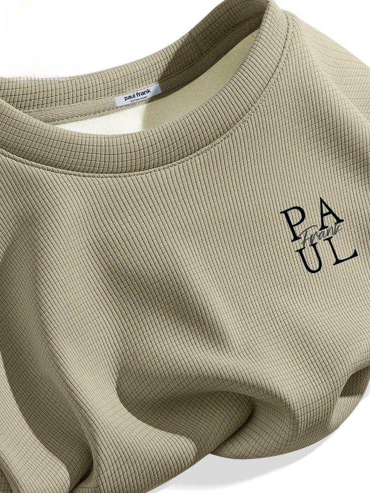 

Мужская теплая базовая футболка с длинным рукавом и флисовой подкладкой, с вафельной текстурой, осенне-зимняя новинка, Monkey Mouth