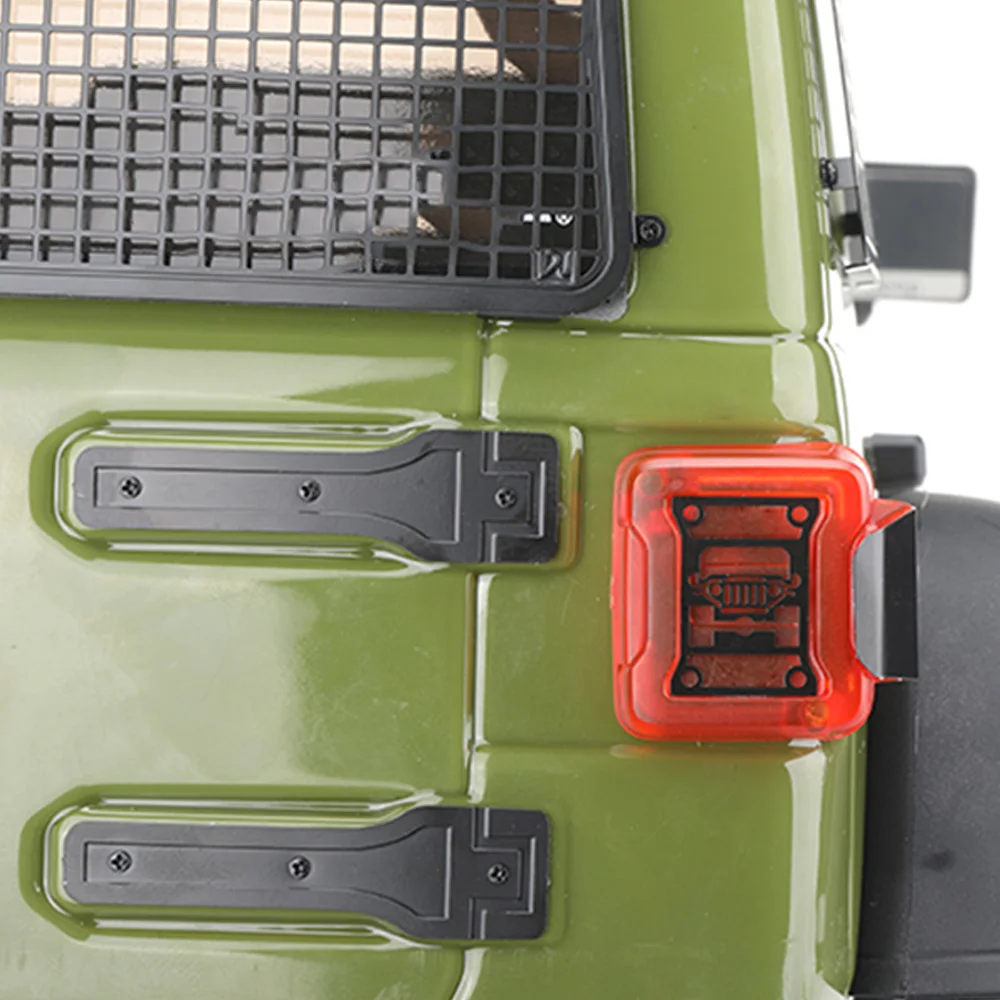 Embellecedor de luz trasera de Metal, cubierta de luz trasera, pieza decorativa para AXIAL SCX6 Jeep J1/6 coche trepador de control remoto, actualización