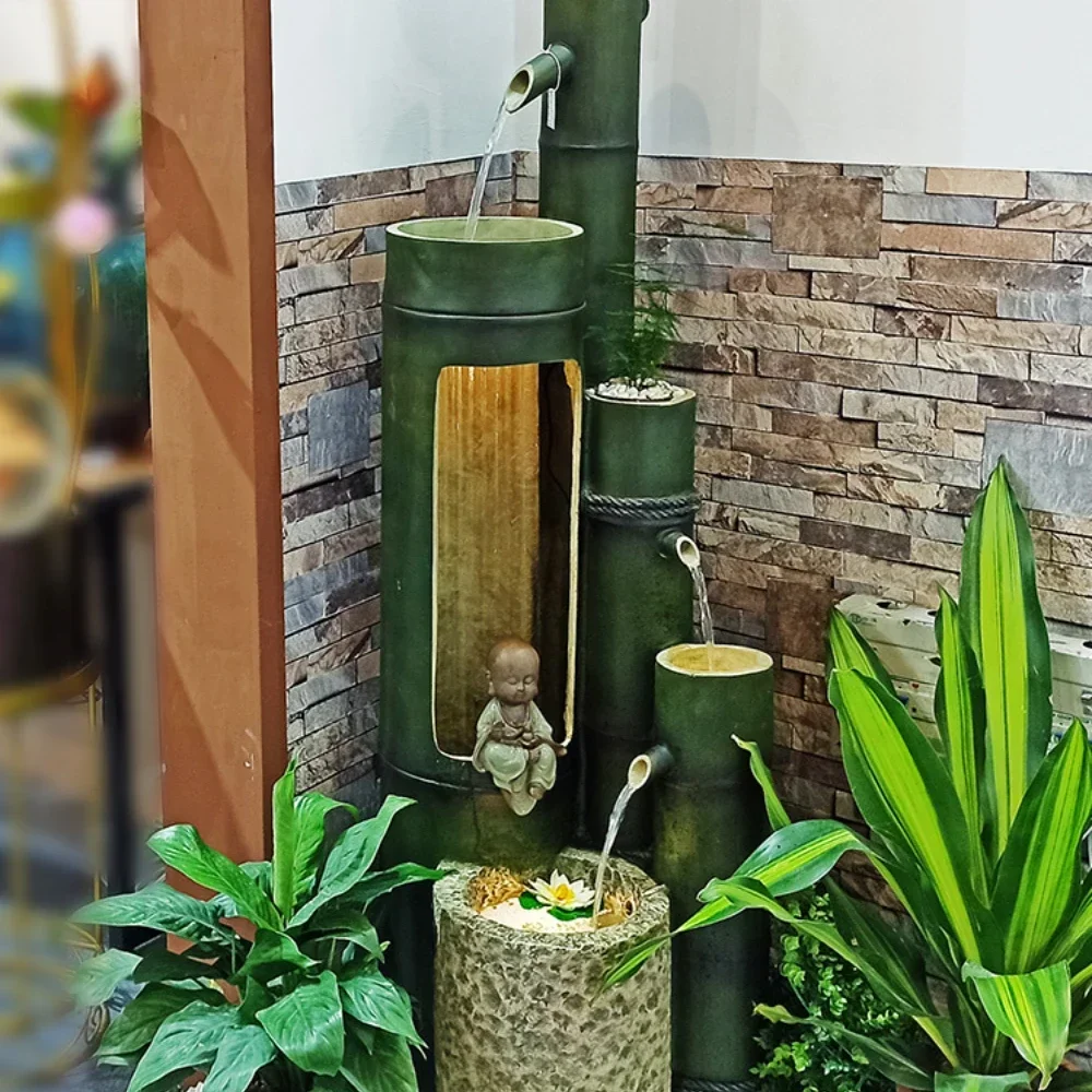 

Bamboo Stonewashed Decorative Flowing Water Landscape Courtyard Garden Balcony