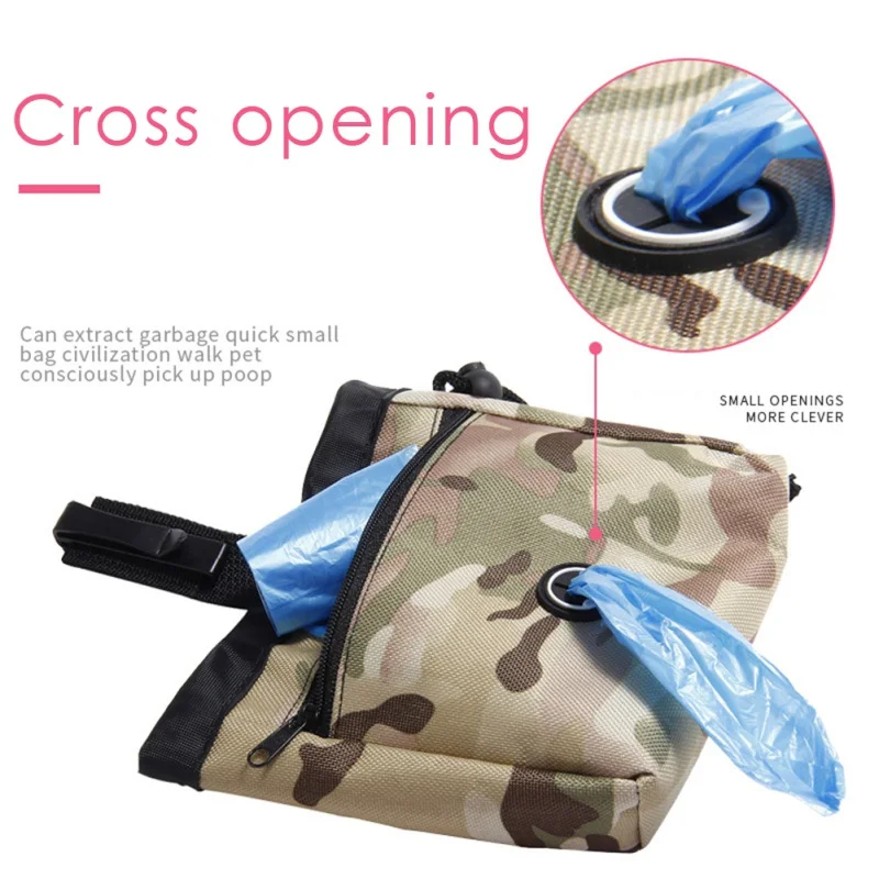 Portable Training Bag Dog Pet Snack Bag Strong Wear Resistance Large Capacity Puppy Snack Reward Waist Dog Cat Pet Supplies