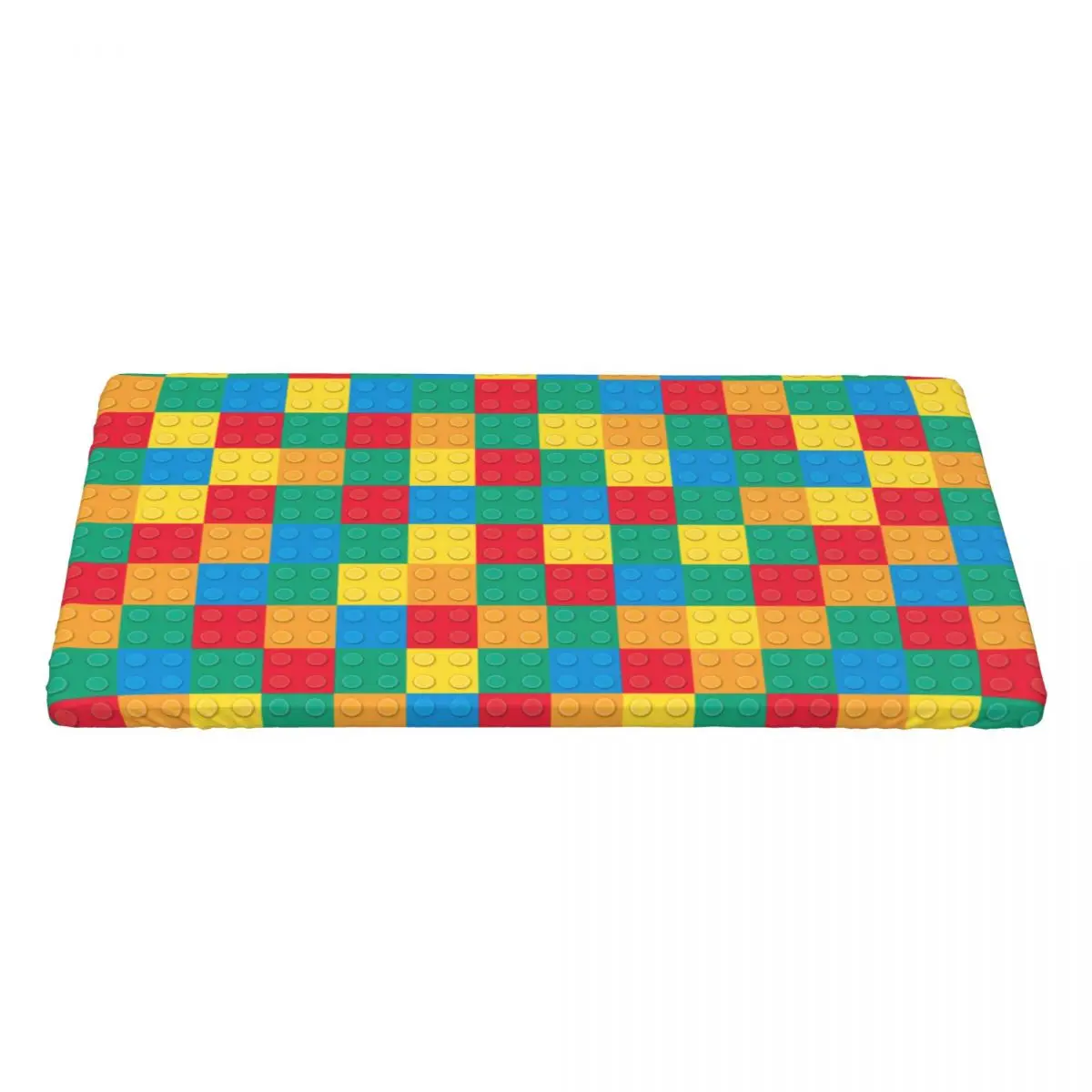 Custom Rectangular Waterproof Oil-Proof Colorful Building Plastic Brick Toy Blocks Tablecloth Table Covers 4FT Fit Table Cloth