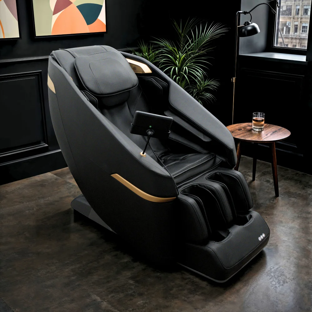 

Global Home Black Massage Chair with a Tablet Controller