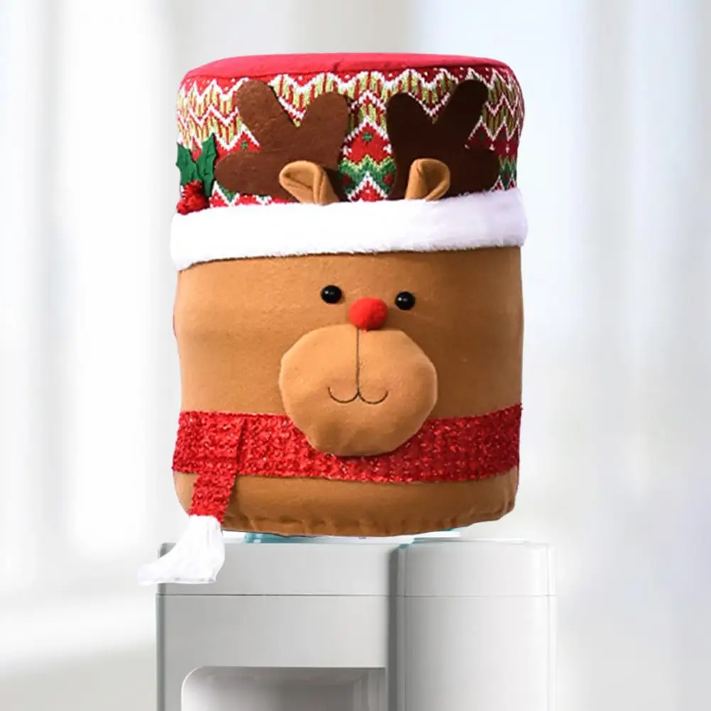 Water Dispenser Bucket Cover Christmas 5 Gallon Water Jug Cover High Stretchy Reusable Xmas Water Bottle Dust Cover Home Decor