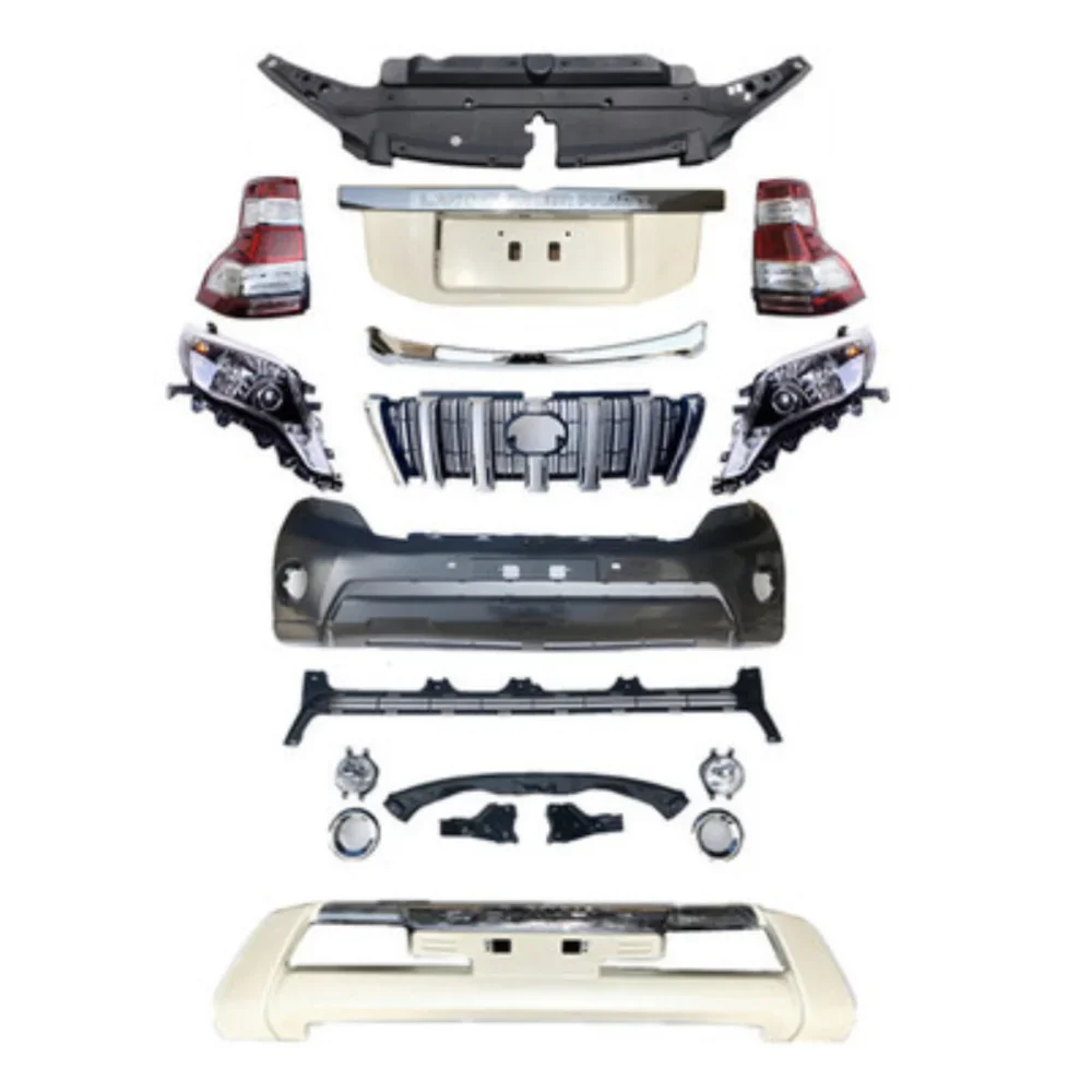 

Car surround body kit Front bumper assembly headlight tail light grill for TOYOTA LAND CRUISER PRADO 10-13 modified 14-17