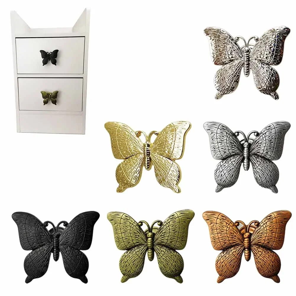 Cabinets Door Knob Furniture Handle  Butterfly Shape Zinc Alloy Drawer Puller For Room Home Decoration Accessories