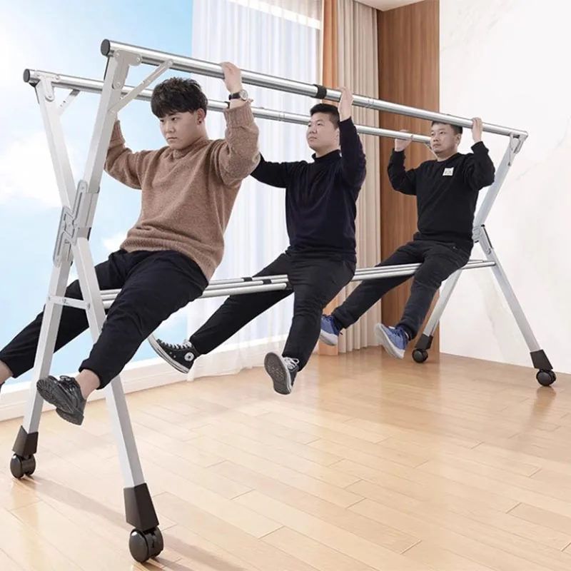 โลหะเคลื่อนย้ายแขวนเสื้อผ้าโมเดิร์นหลายเด็กOrganizerเสื้อผ้าDrying Rackพับเก็บAppendiabitiอุปกรณ์เสริม