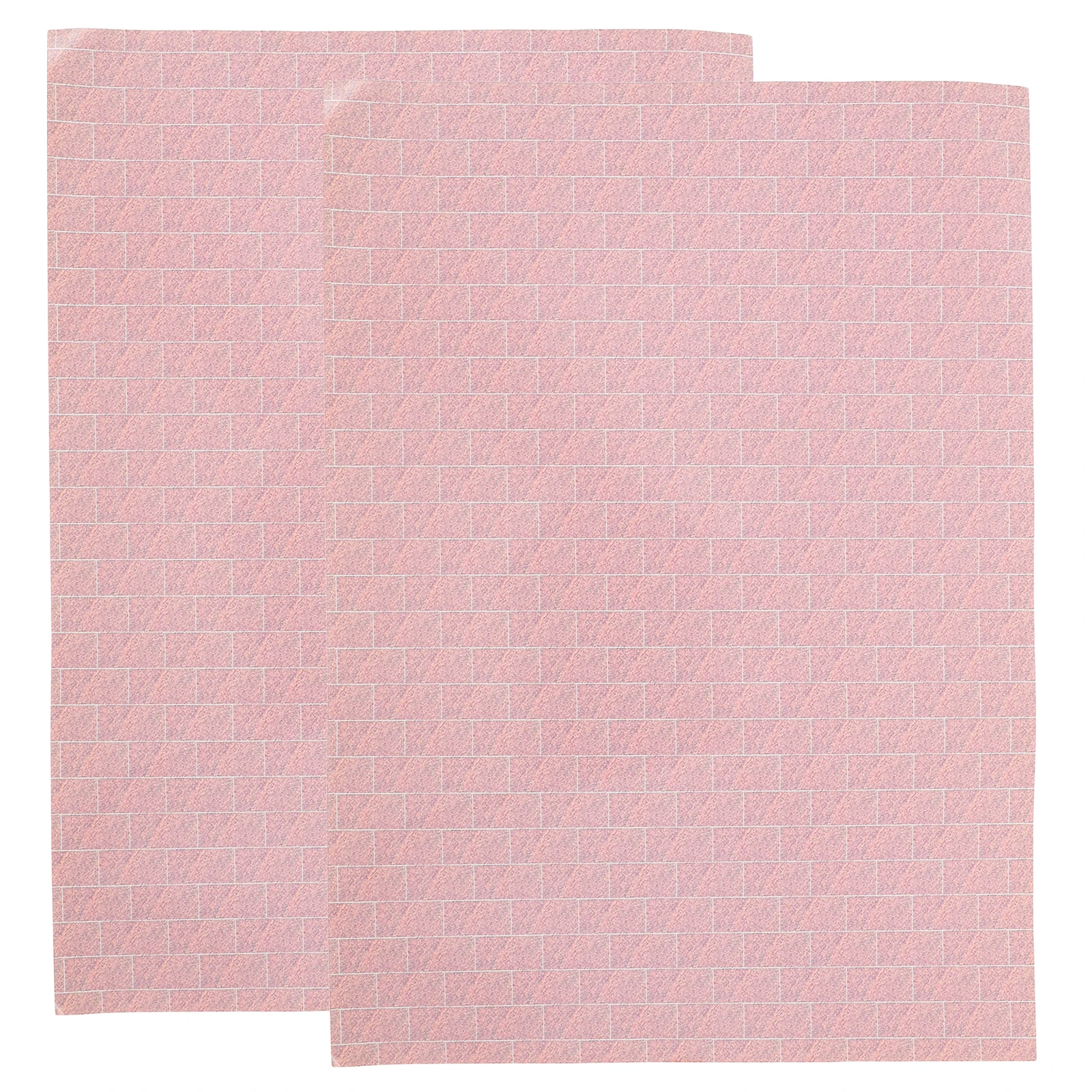 

2 Pcs Dollhouse Wall Stickers Realistic Red Brick Wallpaper A4 Miniature House Decor Self Adhesive Paste for
