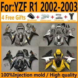 Motorcycle Fairing Kit ABS Plastic Body Injection Fairings Bodywork Bodykits For Yamaha R1 YZF1000 YZFR1 YZF-R1 2002 2003