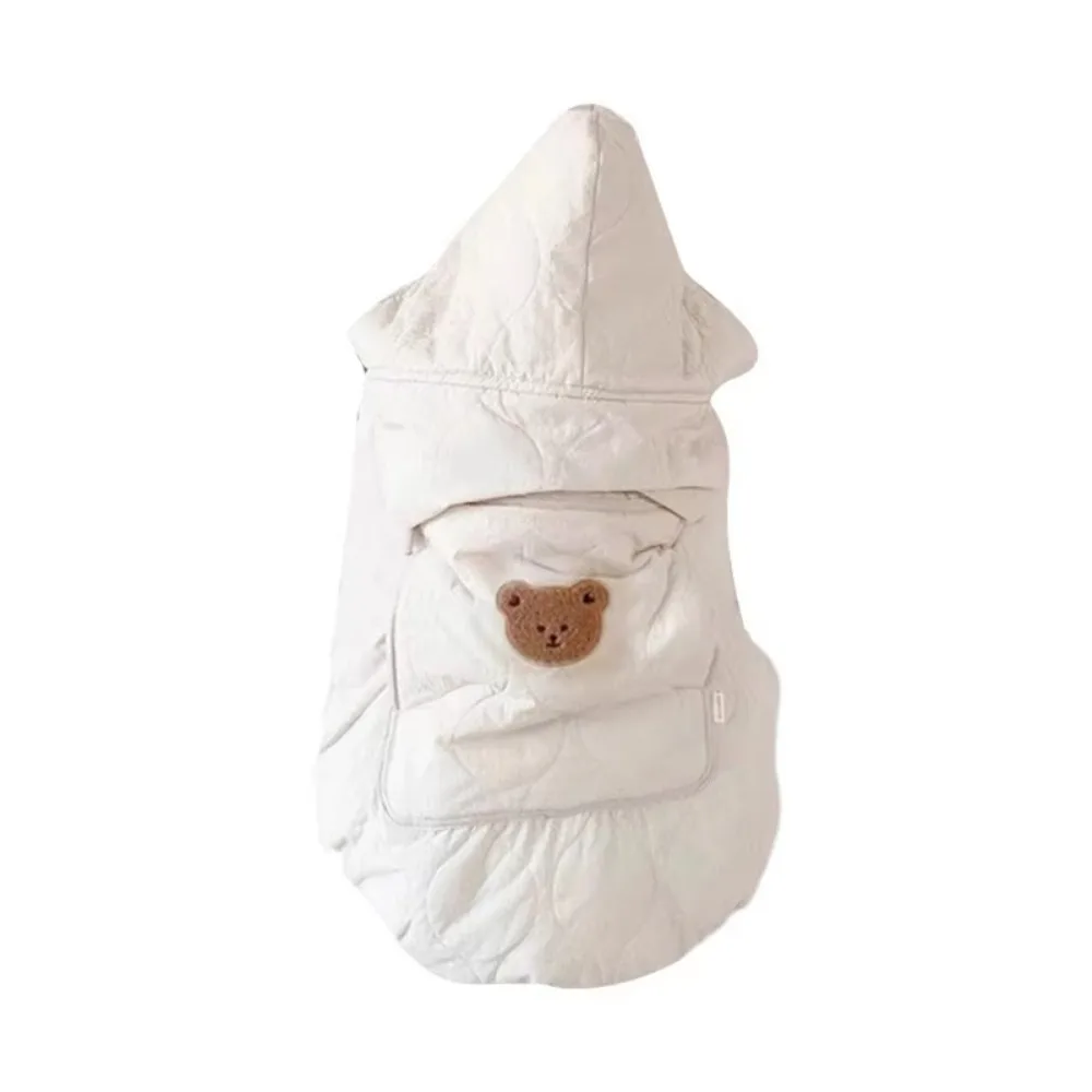 

Safe Cartoon Bear Baby Stroller Blanket Windproof Thicken Infant Hooded Cloak Warm Adjustable Waist Toddler Trolley Cover Travel