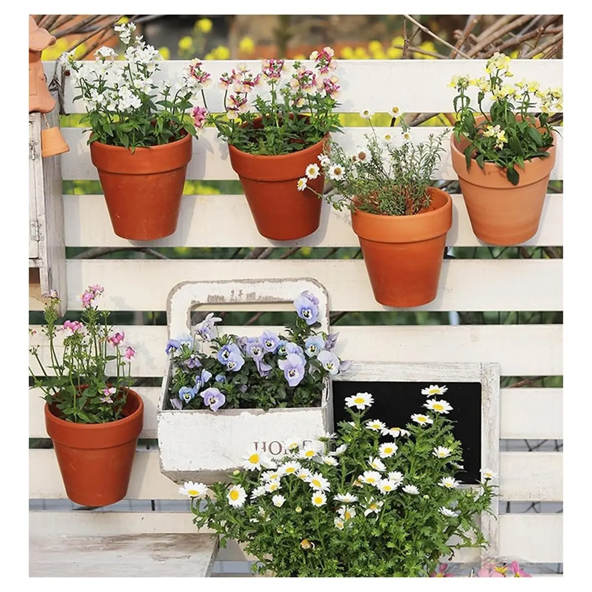 12Pack Metal Flower Pot Clips for Hanging Terra Pots Outdoor Garden Decorative Wall Hangings