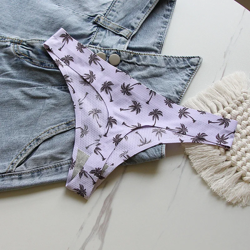 여성용 편안한 비키니 브리프, 멀티 스타일 끈 팬티, 심리스 팬티, 매일 프린트 G-스트링