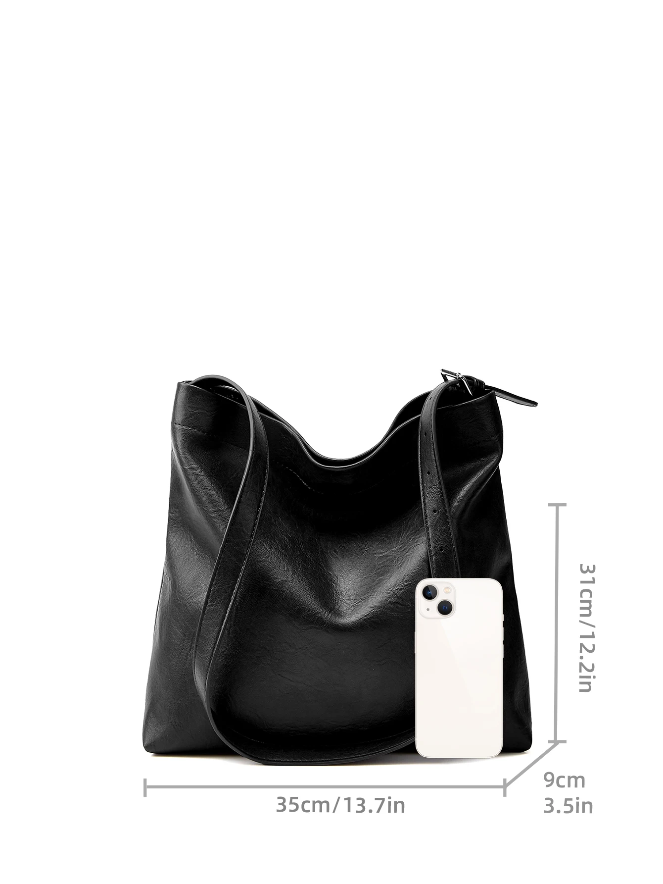 Nowy styl, duża pojemność, zestaw dwuczęściowy, modna, minimalistyczna, uniwersalna torba damska na ramię i do noszenia na skos w jednolitym kolorze.