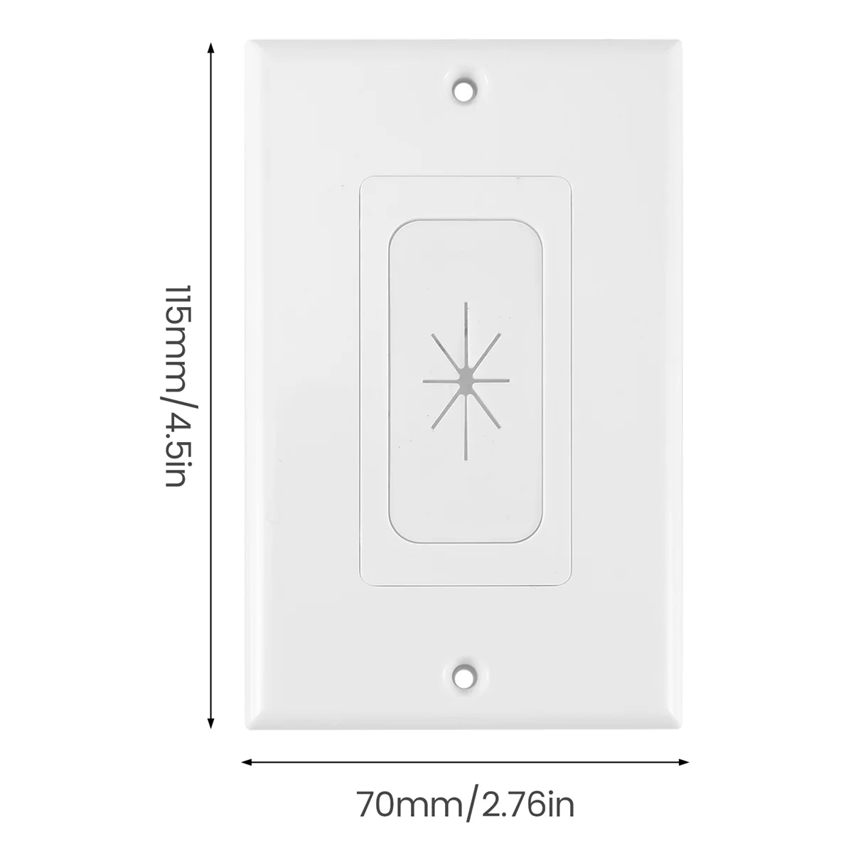 ABLK 2 Pack ยางยืดหยุ่น Grommet แทรกพร้อมแผ่นผนังตกแต่ง, 1-Gang ผ่านแผ่นสําหรับสายแรงดันไฟฟ้าต่ํา