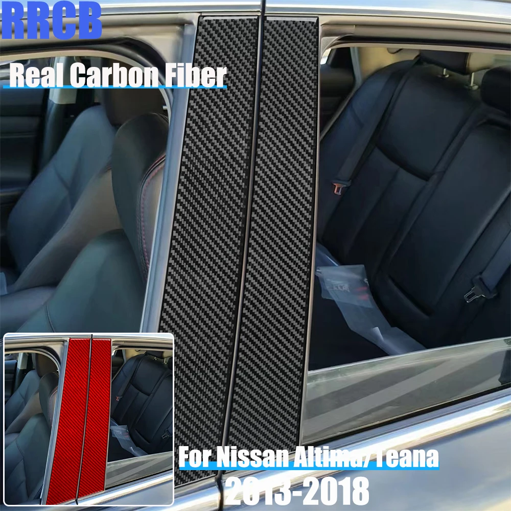

Real Carbon Fiber Car Accessories B-pillar Panel Soft Cover Sticker For Nissan Altima/Teana L33 2013 2014 2015 2016 2017 2018