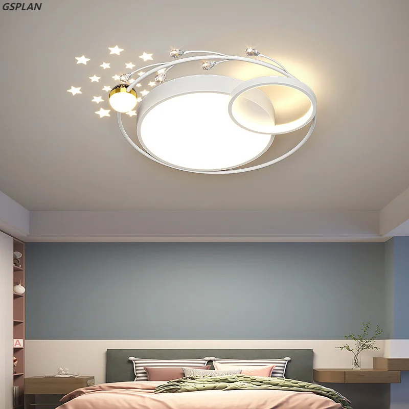 Lampadario moderno a Led lampada a forma ovale stampata a stella, utilizzata per soggiorno, Hotel, camera da letto, illuminazione per la decorazione della casa, interni