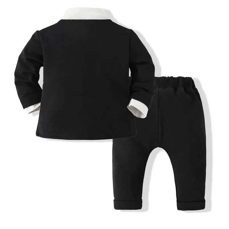 Children Clothing Gentlemen Dress Boys Long Sleeved Suit Two-piece Set Kids Clothes for Boys Baby Boy Clothes Sets for Children