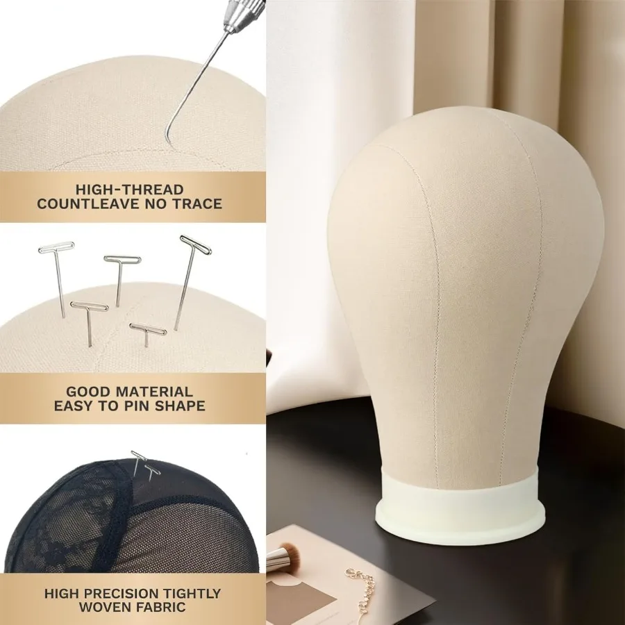 24 بوصة قماش كتلة رئيس المعرضة رئيس للشعر المستعار صالون شعر مستعار رئيس مع جبل ثقب لصنع شعر مستعار نسج الشعر تجديل حامل قبعة D #5