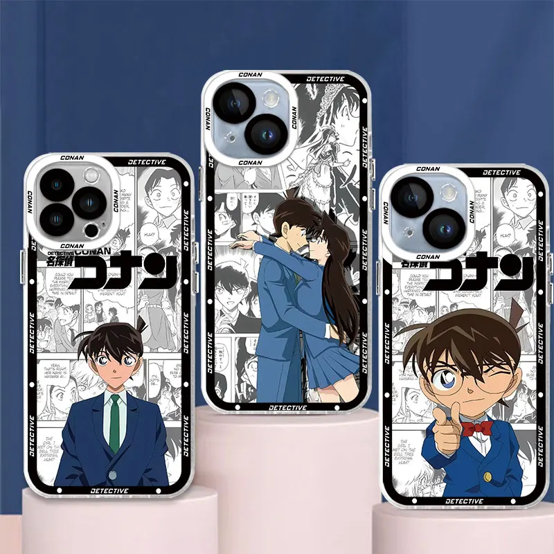 Case for Samsung Galaxy A72 5G A32 A52s A73 A33 A12 A23 A53 A22 A21s A13 A52 A42 Cover Anime Detective Conan Transparent Soft