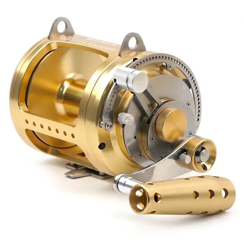 Wholesale Big Game Fishing Reel and Pole Combination Saltwater Tuna Ocean-going Boat Big Game Fishing Trawl Reel