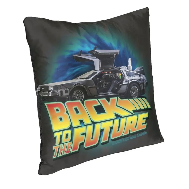 Fashion Back To The Future Movie Throw Pillow Case Decoration Custom Square Delorean In Time Cushion Cover 45x45cm Pillowcover