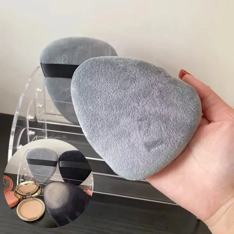 Grote druppelvorm Fluwelen poederdonsjes Instelling Los poeder Massaal Zacht Cosmetisch Driehoek Puntig Make-uphulpmiddel Cosmetische soezen