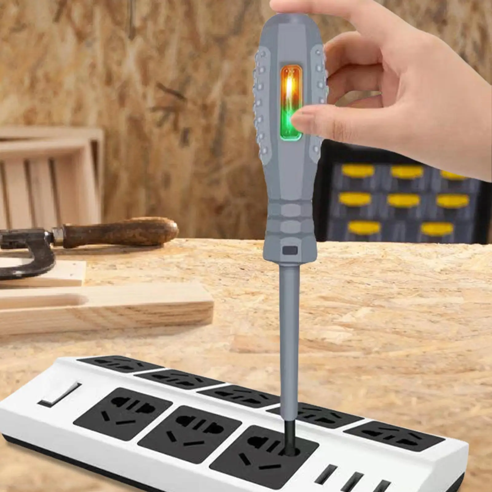 2-in-1 Intelligent Voltage Tester Pen Electricity Tester Screwdriver Magnetic Voltage Tester Screwdriver Detector With Light
