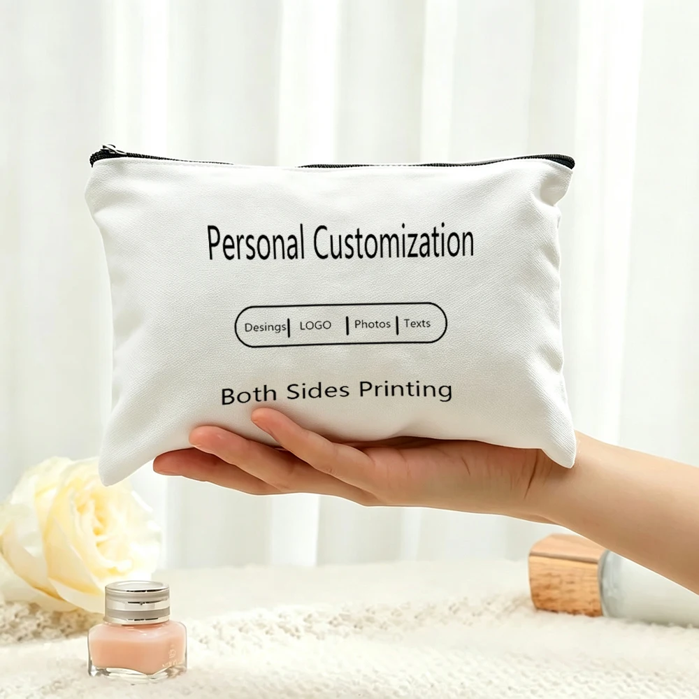 Personal Custom Photo Text Ladies Makeup Bag DIY Fashion Hot Selling Toiletries Pocket Outdoor Wedding Party Birthday Gift