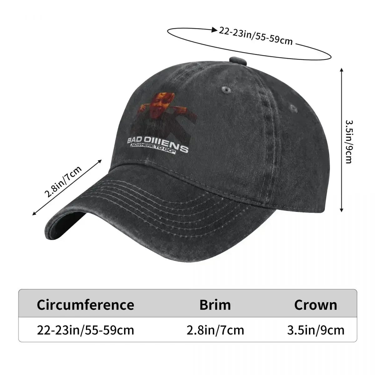 Bad Omens Nowhere To Go Album Stuff Men Women Baseball Caps Metalcore Music Distressed Washed  Hat Outdoor Golf Adjustable