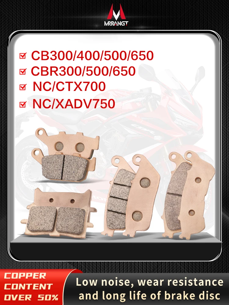 Mrrangt Motorcycle Metal sintering brake pad fit for HONDA CB400/500/650R/F/X CBR650/300 NC/XADV750S/700 CB650R XADV750 CBR650R