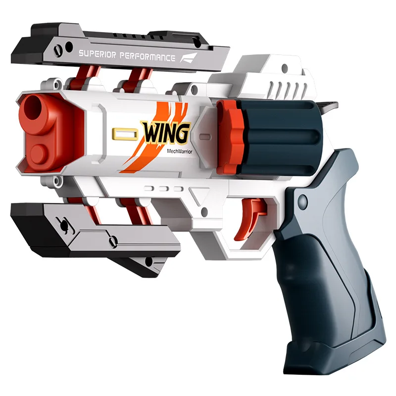 Bambini Proiettili Morbidi Pistole Giocattolo Per Il Ragazzo Adulto Schiuma EVA Proiettile Pistola Rapida Deformazione Revolver Bambini Tiro All'aperto Giocattoli Regali
