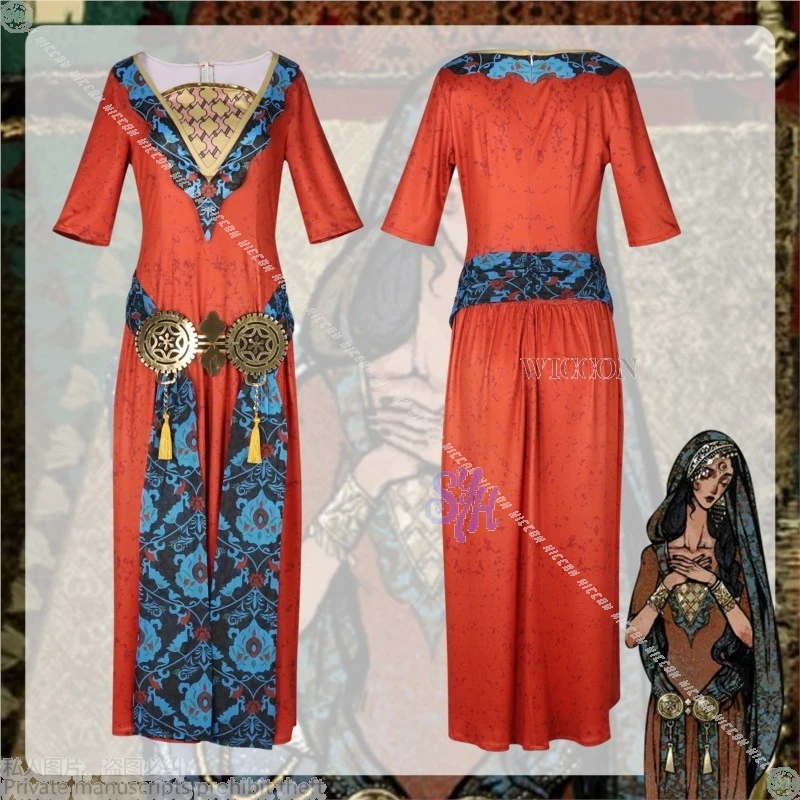 Anime The Game Of The Sultan Cosplay Maggie Costume Shaping Dress Sexy Lingerie Retro Floral Patterns Lolita Wigs Halloween Cos view 2