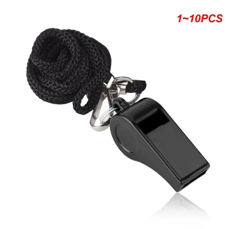 

1~10PCS Professional Whistle Black ABS Outdoor Sports Camping Hiking Referee Game Training Survival Whistle With Lanyard