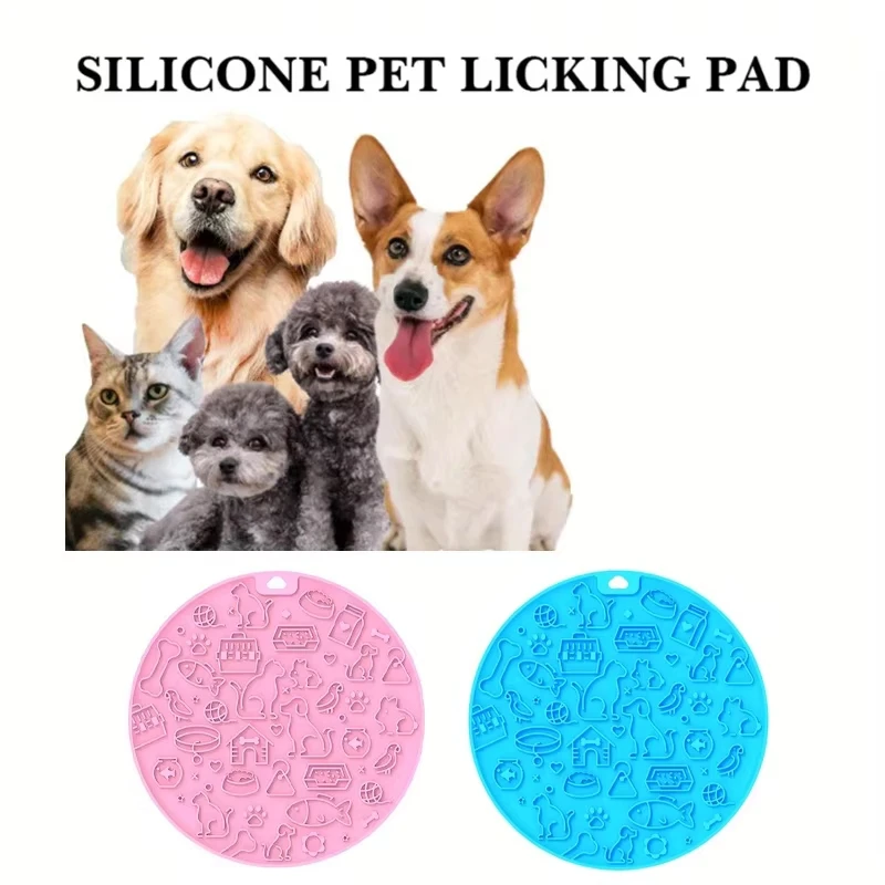 Pet Feeding Mat Silicone Dog Licking Pad Square Dogie Feeding Training Pad for Dry-wet Food Dog Feeder Pet Mat Water Feeding Mat - view 3