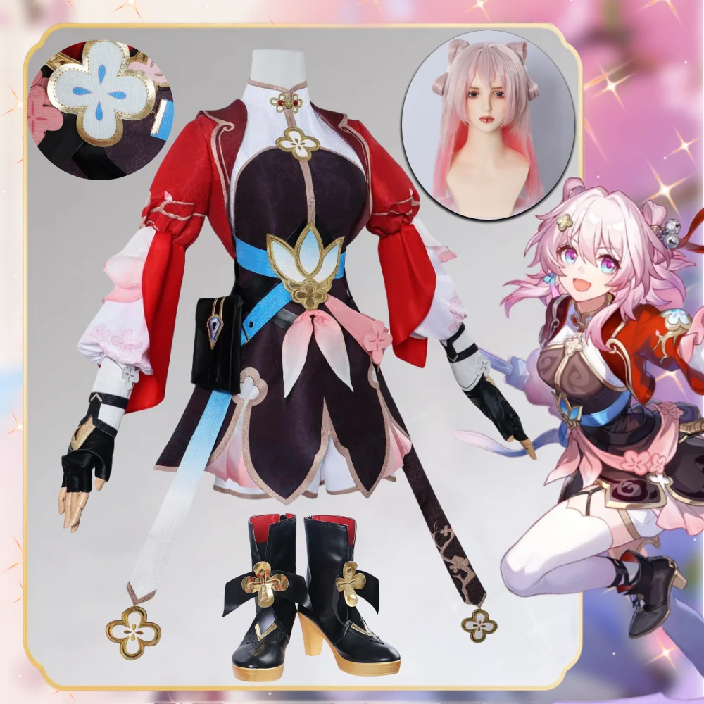 

March 7th Cosplay Costume Women Girls Hanfu Outfits Anime Game Honkai Star Rail Cos Halloween Women Girls Role Play Cotumes