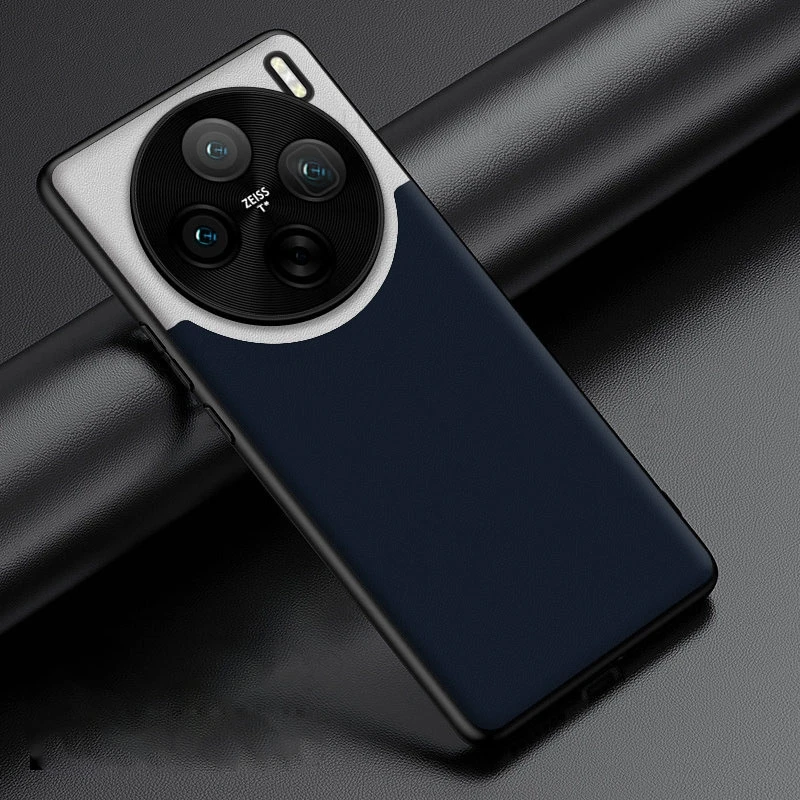 

Luxury Leather Phone Case For vivo X100 Pro Shockproof Up And Down Splicing Phone Cover For VIVO X100 Pro Soft Bumper Shell Capa