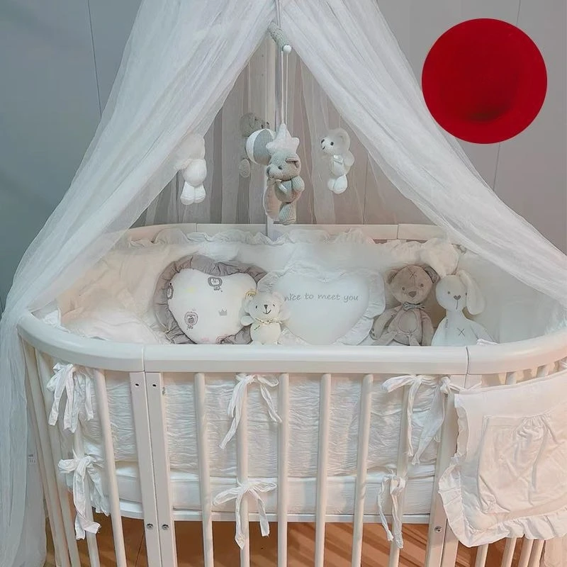 Nordic solid wood crib neonatal multifunctional bb bed movable and spliced